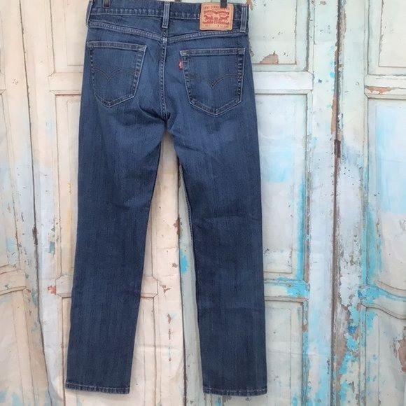 Levi Mens 511 W32 L32 Slim Fit Dark Blue Wash Cotton Denim Jeans - Picture 4 of 8